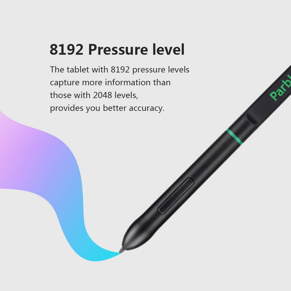 Parblo A640 Drawing Tablet with 8192 Levels Battery-Free Stylus Pen, 7.2 x 5.9 Inches Graphic Drawing Tablet for Digital Art Works, Drawing, Sketch, Design, Paint (Green): Computers & Accessories