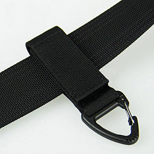 DYJ Tactical Key Ring Holder, Nylon Velcro Belt Keychain EDC Gear Keeper Pouch for Molle Bags Webbing Attachment Strap Belt
