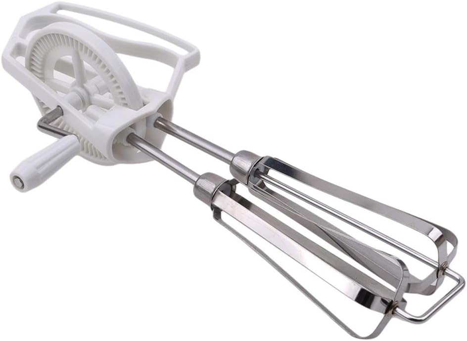 GOMYIE Stainless Steel Rotary Hand Whip Whisk Egg Beater Mixer Cooking