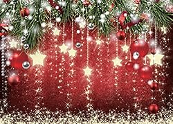 SJOLOON Christmas Backdrops Red Ball Theme