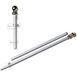 Allied Flag5 FT Spinning Outdoor White Residential Flag Pole for American Flags