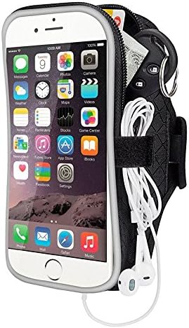 Armband Cell Phone Workout Arm Band Touch Screen for iPhone 7/8 Plus 6/6s Plus, Samsung Galaxy S6/S5, 5.5 Inch, Key Holder, Running, Hiking, Cycling, Walking BLACK