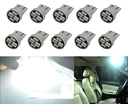 Cutequeen 10PCS White T10 T15 4014 6-SMD 150 Lumens LED Car Lights Bulb 194 168 (pack of 10)