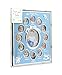 tiny ideas Baby's First Year Keepsake Picture Photo Frame, Silver/Blue