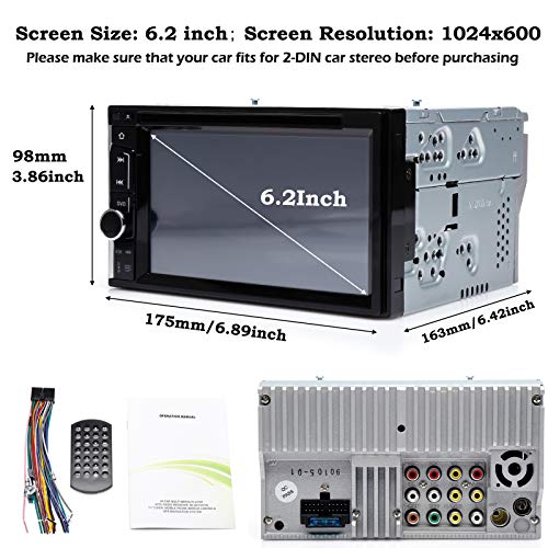 6.2" Touch Screen Car Radio Stereo Double 2Din in Dash for Ford Expedition 2003 2004 2005 2006 DVD CD Player Support Bluetooth Mirror Link Steering Wheel Control