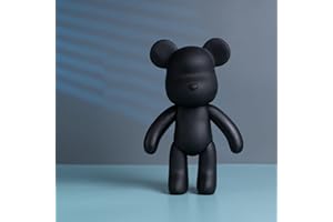 Coniuty Fluid Bear 9 inch Black Mold Figure for Painting and Home Decoration