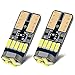 194 168 LED Bulb Error Free, AUTOBEAM T10 LED Bulbs 400LM 6000K for Dome Map License Plate Bulb-2 pack