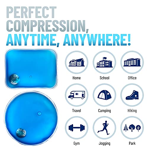 Reusable Heat Packs Set of 8 Gel Hand Warmer with Snap to Heat