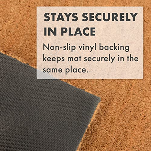 Coco Mats 'N More Black Blooming Hearts Bordered Personalized Coco