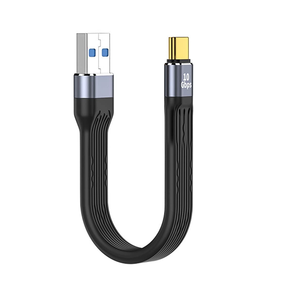 CY 10Gbps USB 3.1 Type C Male to USB3.0 Type A Male Flat Slim FPC Data Cable 13cm Compatible with iPhone 15 Laptop Phone — image 1