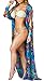 Cover Ups for Swimwear Women Chiffon Boho Beach Coverup Kimono Cardigan Bathing Suit Swim Bikini Cover Up Beach Dress Blue