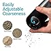 2-In-1 Salt and Pepper Grinder - Adjustable Coarseness Ceramic Mechanism - Stainless Steel Salt and Pepper Shakers - Dual Adjustable 2-In-1 Salt and Pepper Mill