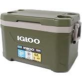 Igloo 60367 Sportsman Latitude 52 Cooler Box, Approx. 11.2 gal (49 L), Sportsman, Latitude, Outdoor, Camping, Leisure, Fishing, Green