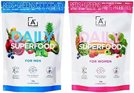 Best Green Superfood 100% Natural Daily Green Juice Superfood Powder by Activated Nutrients, Amazing All In One Nutrition and Fiber Superfood Powder, Increases Energy and Health (Women, 8.5 Ounce)