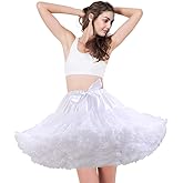 aingycy Women's Puffy Tutu Skirt Elastic Waist Tulle Tutu Skirt Fluffy Princess Ballet Dance Underskirt