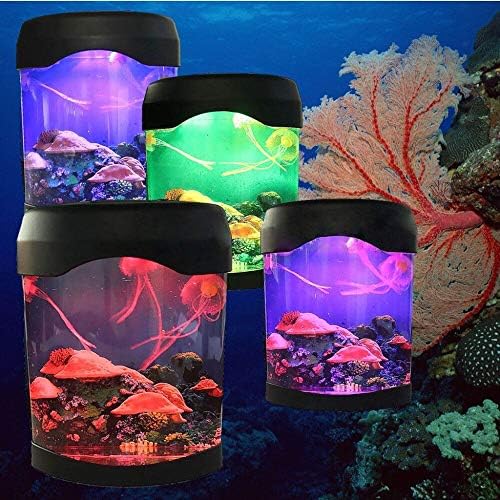 LNHYX Multicolor Night Light Lamps Jellyfish Tank Sea World Swimming Mood Lamps Aquarium Night Lights Room Decor Lights