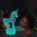 Unicorn Gifts, 3D Night Light Projection LED Lamp Baby Nursery Nightlight for Kids Room Home Decor Xmas Birthday Gifts with Remote Control 16 Color Changing