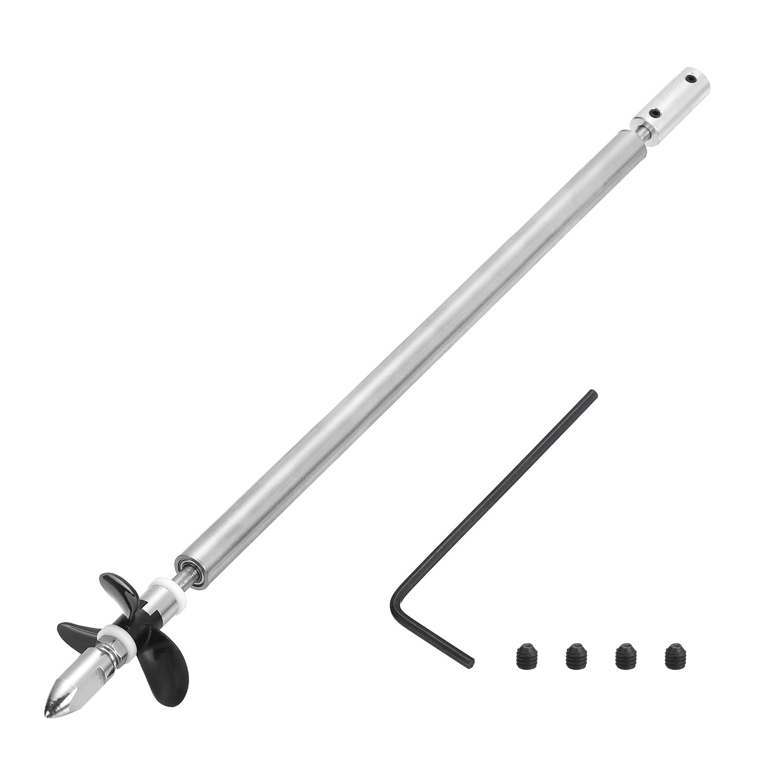 sourcing map Drive Shaft W Propeller and Coupling Joint for RC Boat Coupler Assemble Kit, L250mm Shaft, L200mm Sleeve, D36mm Three Propeller, Fit for 3 mm Motor Shaft — image 1