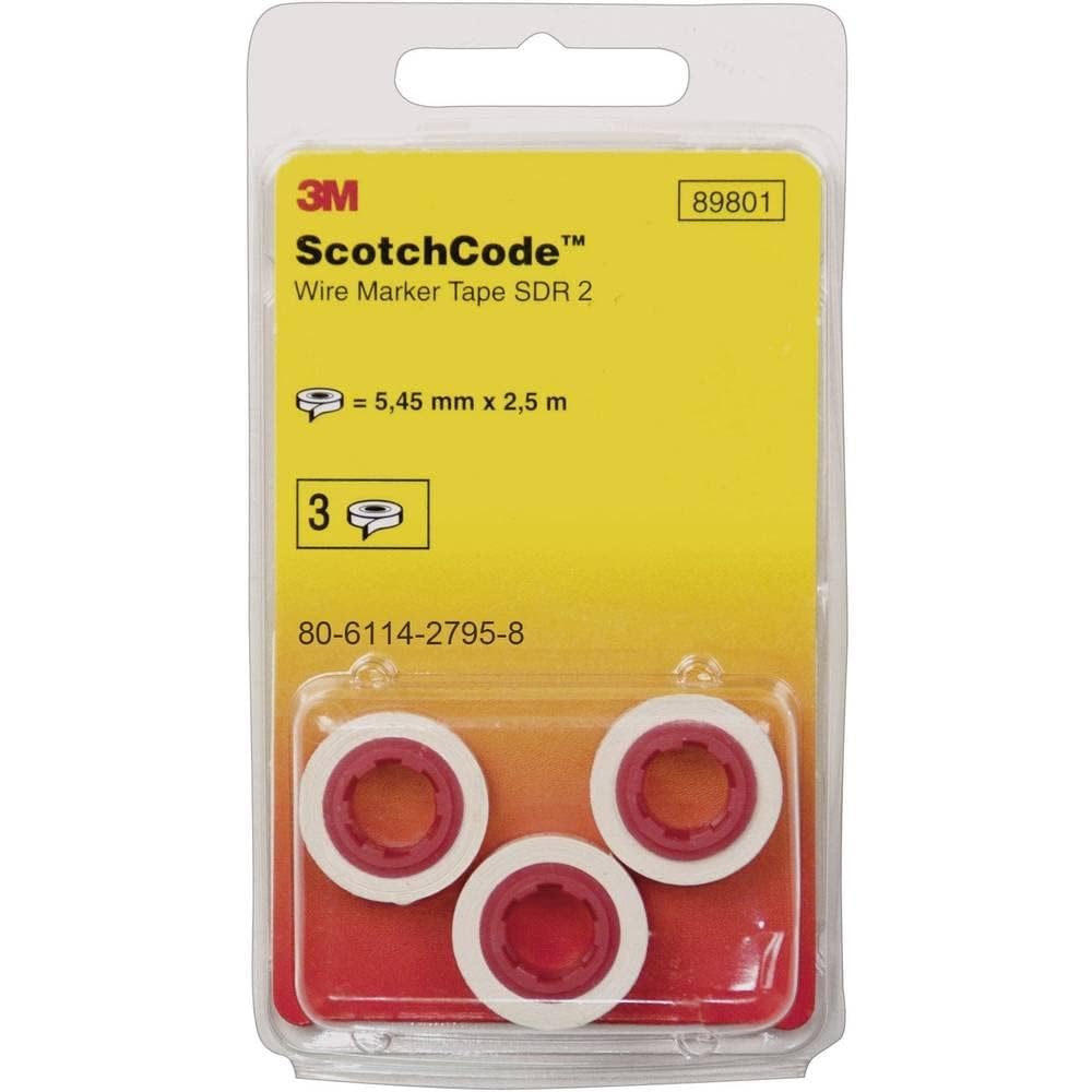 4 Wire Identification Marker Refill Rolls 3 M Scotch Code SDR Number 4 (Pack of 3)