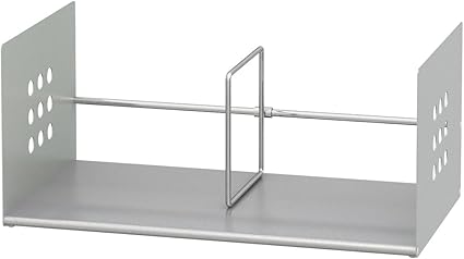 Amazon プラス ブックスタンド L型 間口45cm シルバー 277 ブックエンド 本立て 文房具 オフィス用品