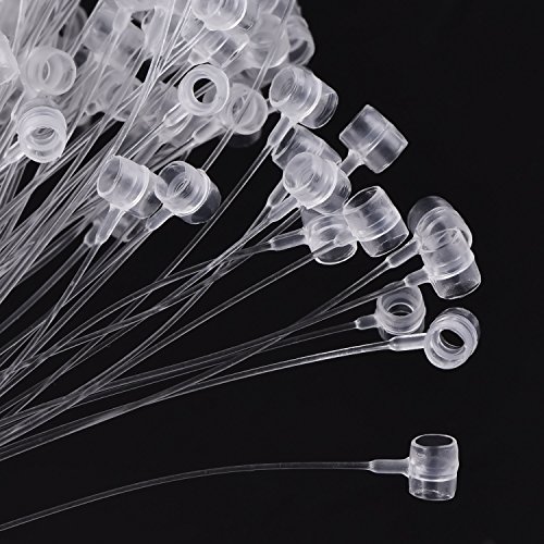 2000 Pieces Plastic Tag Fastener Snap Locks Pin Security Loop, Mixed Sizes (2.5 Inch, 3 Inch, 5 Inch, 7 Inch)