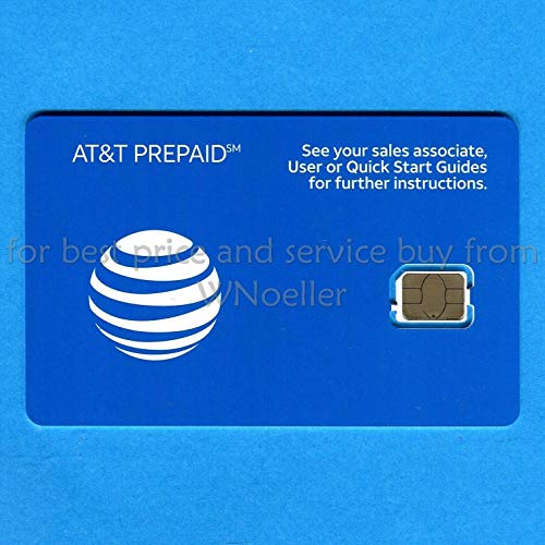 AT&T Nano SIM Card (4FF) for iPhone X, XR, XS, Max 8, 8 Plus, 7, 6, 5