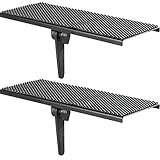WALI TV Top Shelf 12 inch Flat Panel Mount for Streaming Devices, Media Boxes, Speakers and Home Decor (TSH001-2), 2 Packs, Black
