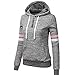 wuliLINL Women's Striped Pocket Hoodie Sweatshirt Athletic Pullover Sweatshirt Hoodies