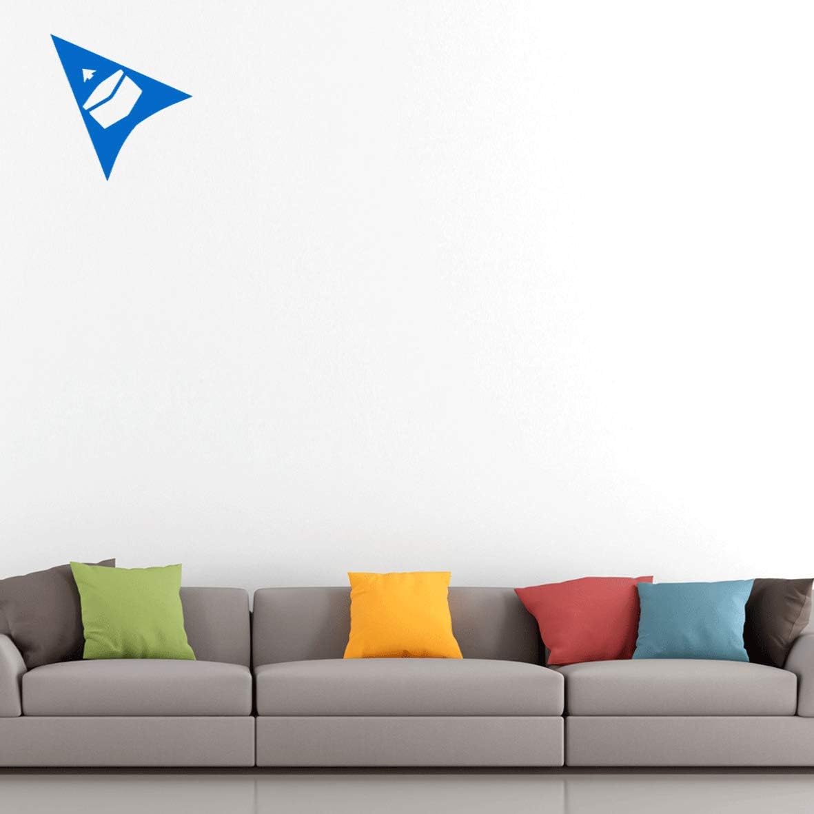 Qibla Direction Pointer (2pk) - Wall/Ceiling Decal Sticker (S005M) (Blue), Small - Image 3