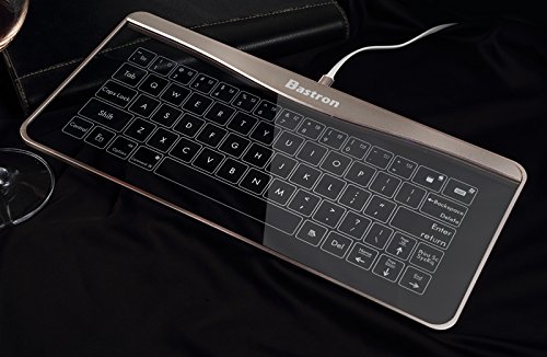 Bastron Transparent Touch Glass Keyboard Gestures Touchpad Mouse (Golden)