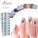HIGH'S Upgrade EXTRE Adhesion Nail Wraps Decals Art Transfer Sticker Collection Manicure DIY Fullnail Polish Patch Strips for Wedding, Party, Shopping, Travelling, 20pcs (Mint Tea)