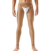 ChiaoLezhee Sexy Shiny Leggings For Men, Sheer Sissy Clothes, Rave Party Outfits, Gay Lingerie Mens Sparkly Pantyhose