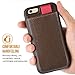 iPhone X Wallet Case, iPhone X Case with Card Holder, LAMEEKU Shockproof iPhone X Case with Hidden Card Slots & Zipper Cash Pocket Cover for Apple iPhone X (iPhone 6 - Brown)