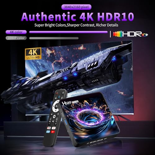 Android TV Box,2026 Android 14.0 Box RK3539 Quad-Core 64bit Cortex-A55 Mali-G310 GPU with 2GB RAM 16GB ROM,Smart TV Box Supports 4K 2.4G/5G dual-band WIFI BT5.4 HD2.1 Ethernet 10/100M USB2.0/3.0