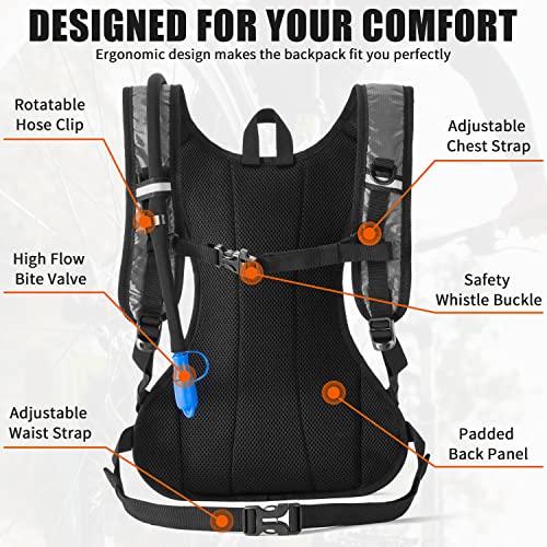MIRACOL Hydration Backpack, Small Water Backpack with 2L BPAFree