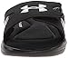 Under Armour Boys' Ignite IV Slide, Black/White, 2 M US Little Kid