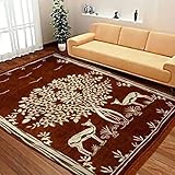 kk home store decor Velvet Carpet - |60" inch x 84" inch | 150 cm x 210 cm | 5 Feet x 7 Feet |- Blue