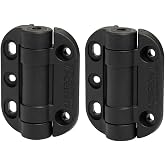 Safetech Hardware TopKlik Self Closing Gate Hinges | Self-Aligning Heavy Duty Spring Hinges | Adjustable Tension | Pool Safety Hinges | Any Square Post, Aluminum Gates | Swing Close 90bs SHG-90L Black