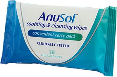 Anusol Soothing & Cleansing Wipes - 10 Wipes, Hypoallergenic & Fragrance Free