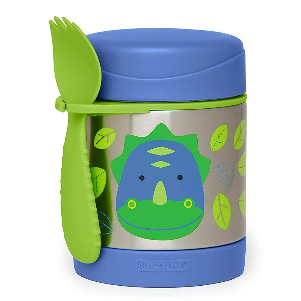 Skip Hop Zoo Insulated Food Jar, Dino 2 Count (Pack of 1)