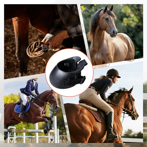 JAYIOLA Botas para pezuñas de Caballo, Protector de pezuñas Duradero de Goma, multifunción, cómoda y Resistente, protección para Caballos para entrenam