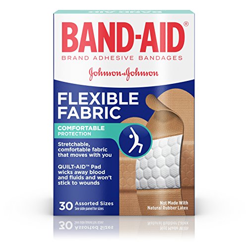 BAND-AID Bandages Flexible Fabric Assorted Sizes 30