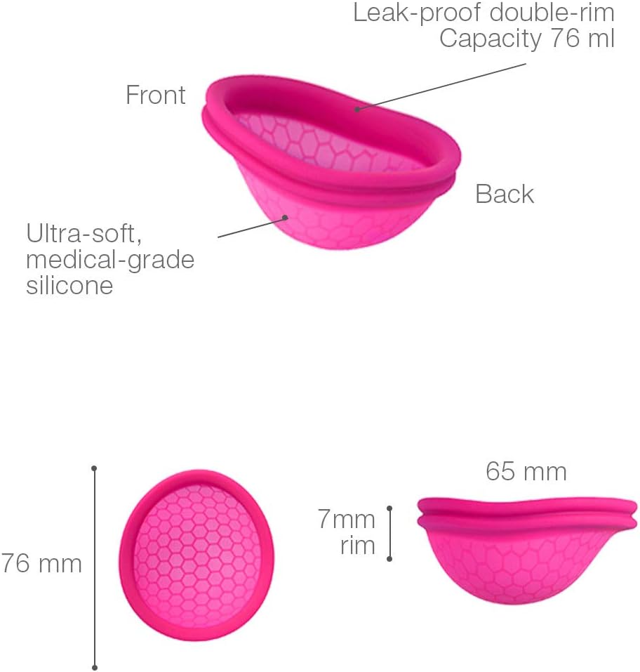 Intimina Ziggy Cup – Extra-Thin Reusable Menstrual Cup with Flat-fit Design: Health & Personal Care