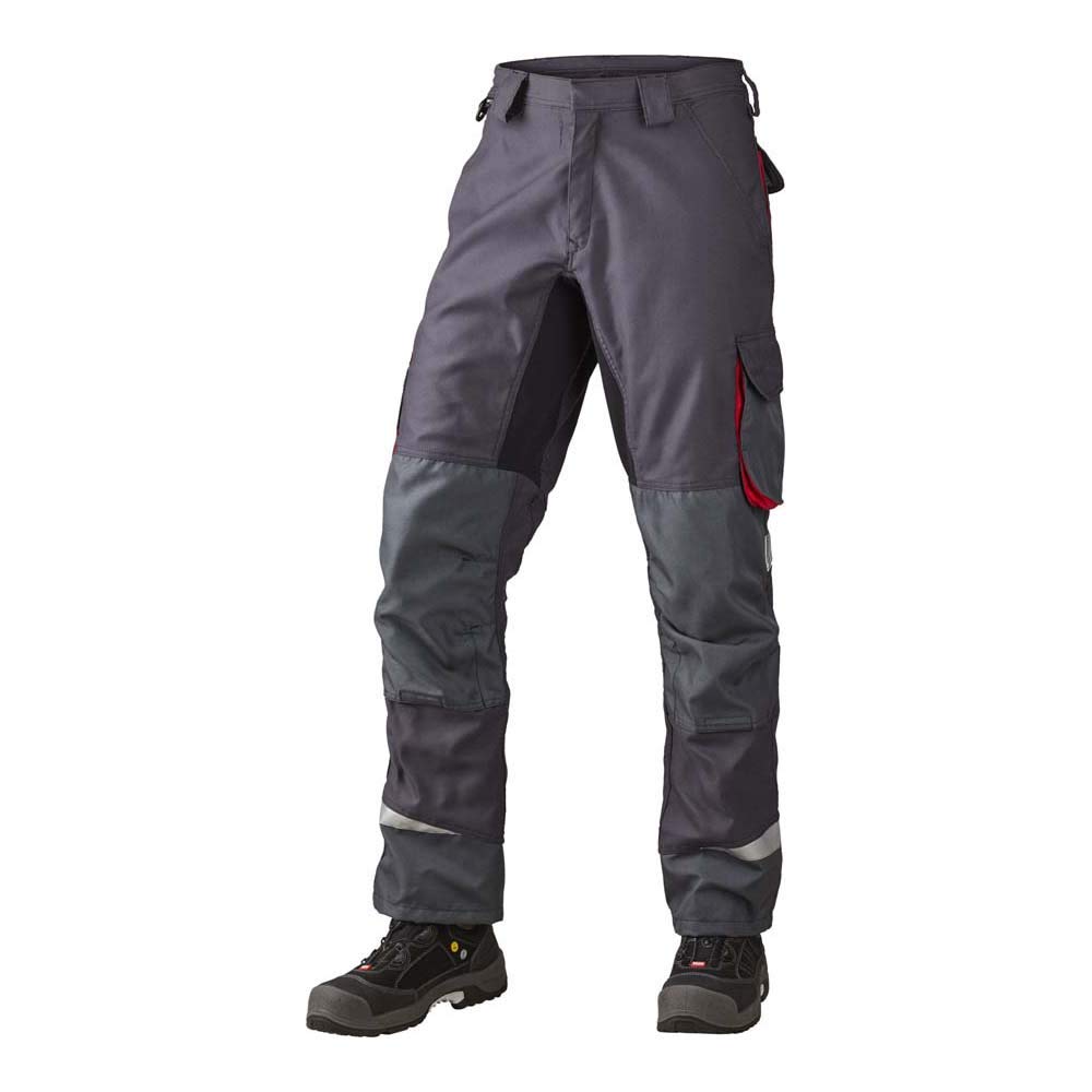 J.A.K. 160142128 Series 1601 65% Polyester/35% Cotton Trousers Grey/Red, 70 R (50/32) Size