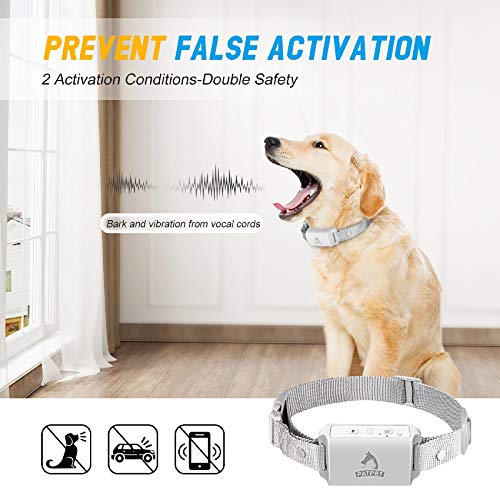 PATPET Dog Bark Collar with NoShock Mode, Automatic Mode, Bark Collar for Dogs Without False