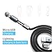 Lightning Micro USB Cable, Nkomax 3.3 Feet 2 in 1 Magnetic Charging Cable Micro Lightning USB Cable Data Sync Duarable Charger Cable Cord for Apple iPhone Samsung Sony (Black)