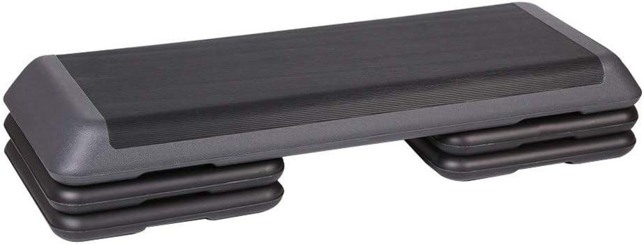 KPOON Step Board Anti-slip Adjustable Aerobic Stepper Adult 3 Levels Exercise Step Platform For Home Gym And Fitness Training Black Sports Accessory (Color : Black, Size : 110cm)