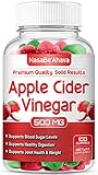 NasaBeahava Apple Cider Vinegar Gummies with The Mother & Ginger Extract, 100 Count, Organic, Vegan, Gluten-Free, Non-GMO