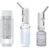 VIKKEN&reg; Go+ Portable Travel Bidet Rechargeable, 300ml+250ml Ivory White | Handheld personal hygiene water jet, men and women; 3 pressure modes, long-press stop; 2 bottles, carry bag