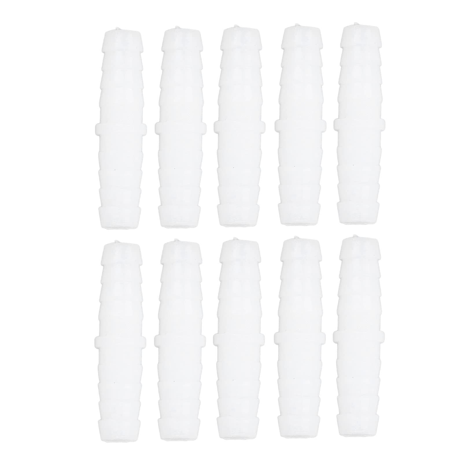 10PCS Plastic Elbow Hose Fittings, 90 Degree Angle Barb Water Fitting L shaped Equal Diameter Elbow Pointed Connection Barbed Splicer Mender Joint Adapter, for Iindustrial and Household(9-9mm through)
